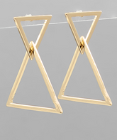 Triangle Link Earring (shiny gold)